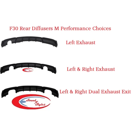 BMW F30 3 Series M Sport M Performance Rear Diffuser Choice of Design