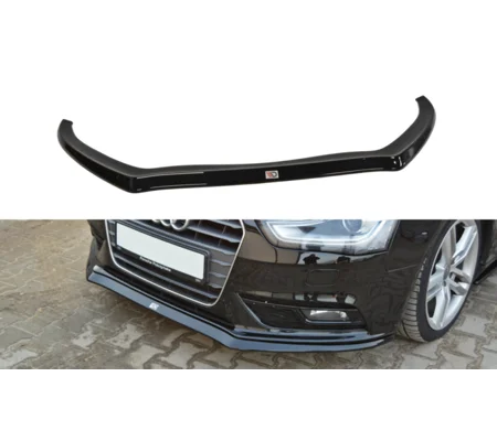 Audi A4 B8 Yrs 12-15 Gloss Black Front Bumper Lip Spoiler Splitter