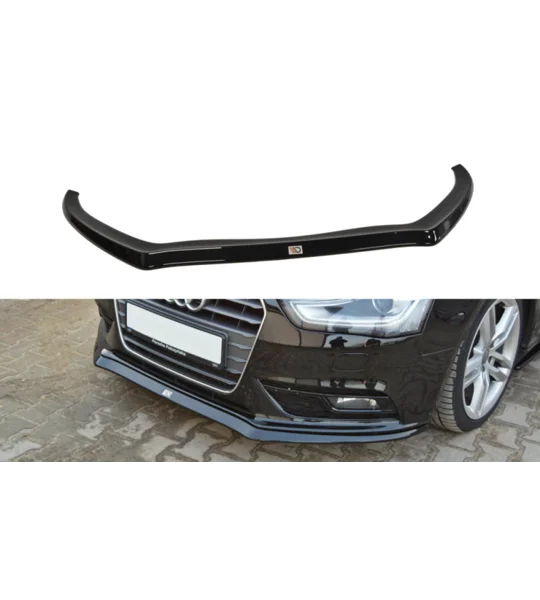 Audi A4 B8 Yrs 12-15 Gloss Black Front Bumper Lip Spoiler Splitter