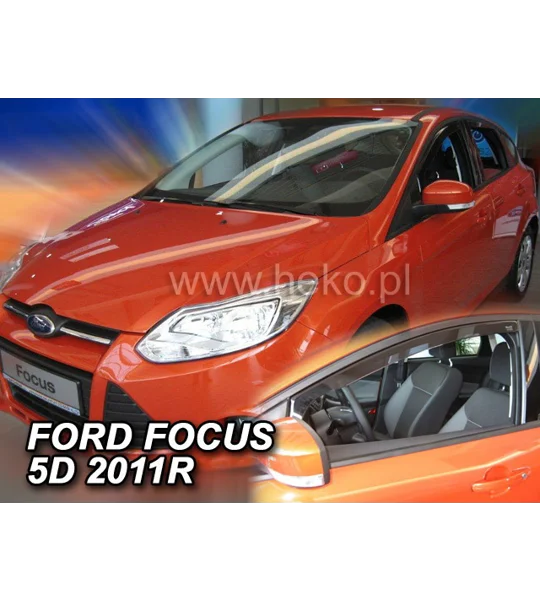 Ford Focus MK III 4/5DR Yrs 2011-on Brand New Heko 4 Piece Wind Deflectors 15295