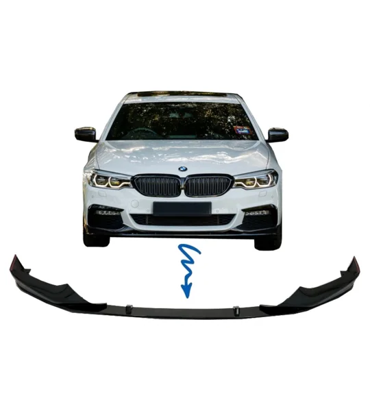 BMW 5 Series G30 2017 on M Performance Front Bumper Lip Plastic Matt Black