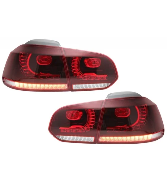 VW Golf MK 6 Yrs 09-12 Cherry RED Full LED Taillights RHD R20 GTD