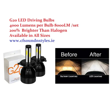 G20 Led Driving Headlight Bulbs Error Free H1 H3 H4 H7 H11 HB4 HB3 H8