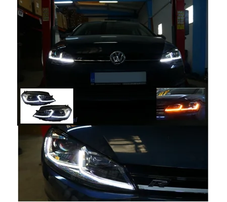 VW Golf 7 VII 2012-2017 Golf 7.5 GTD GTI Look LED Flowing Dynamic Sequential Turning Lights RHD