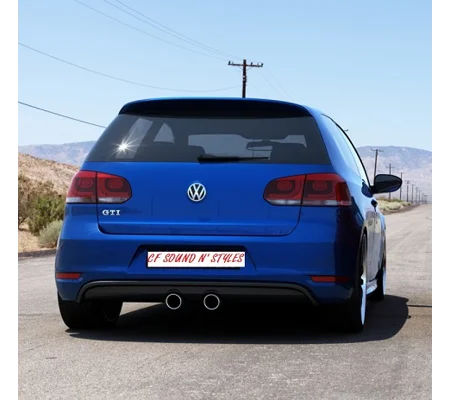 VW Golf MK6 VI GTI 09-12 Rear Bumper Insert R20 Look Plastic 3DR & 5DR