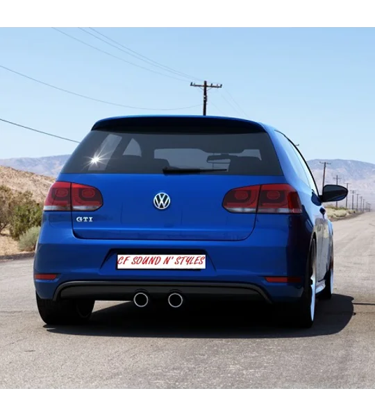 VW Golf MK6 VI GTI 09-12 Rear Bumper Insert R20 Look Plastic 3DR & 5DR