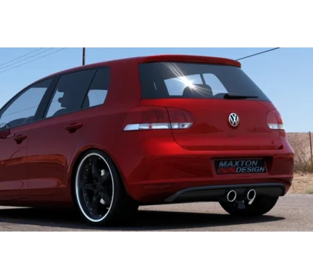 VW Golf MK6 VI 09-12 Rear Bumper Insert R32 Look Gloss Black Plastic 3DR & 5DR
