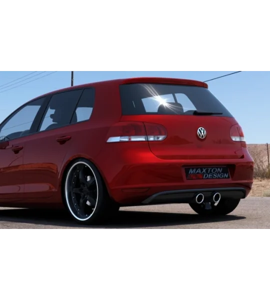 VW Golf MK6 VI 09-12 Rear Bumper Insert R32 Look Gloss Black Plastic 3DR & 5DR