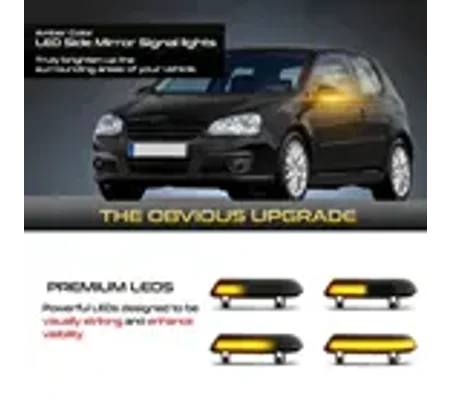 VW LED Dynamic Sequential Mirror Indicator Smoked