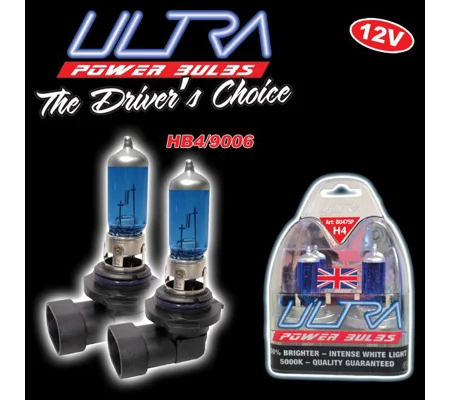 HB4 9006 ULTRA POWERBULBS XENON WHITE 5000K Pair