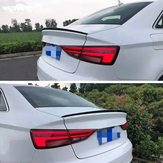 Audi A3 8Y Saloon S line Yrs 2020 on Gloss Black Boot Spoiler