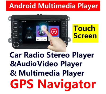 VW Navigation GPS Android Apple CarPlay Bluetooth Golf 5 6 Passat Caddy Skoda