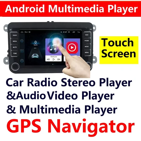 VW Navigation GPS Android Apple CarPlay Bluetooth Golf 5 6 Passat Caddy Skoda