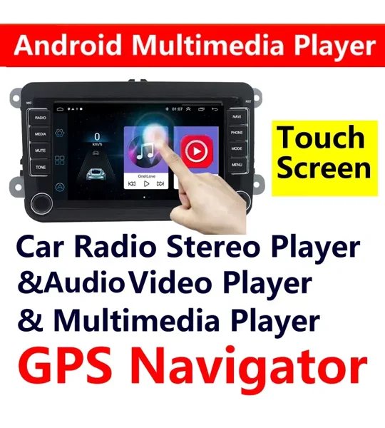 VW Navigation GPS Android Apple CarPlay Bluetooth Golf 5 6 Passat Caddy Skoda