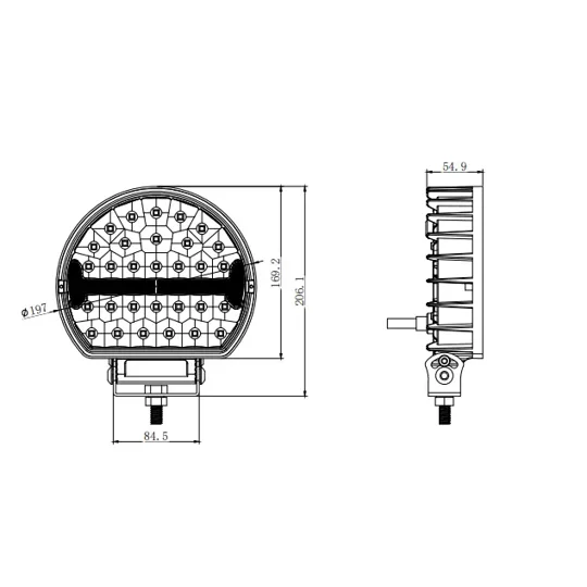 LED Spot Light Van 4x4 12/24V DRL 45/3 Watts