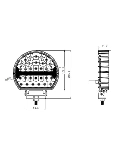 LED Spot Light Van 4x4 12/24V DRL 45/3 Watts