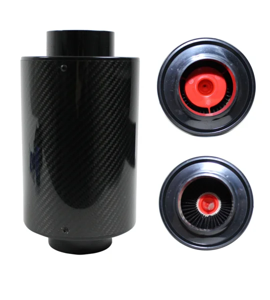 Real Carbon Power Sport Air Filter Induction Intake Kit Universa
