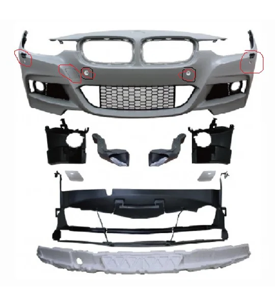 BMW F30 3 Series Yrs 11- M Sport Front Bumper Plastic