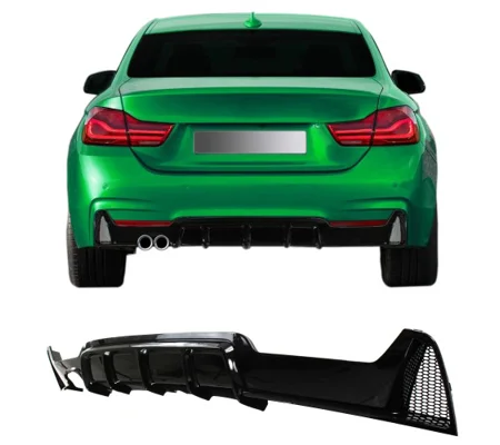 BMW 4 Series F32 F36 Yrs 13- on Rear Diffuser Lip Gloss Black