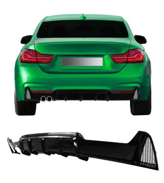 BMW 4 Series F32 F36 Yrs 13- on Rear Diffuser Lip Gloss Black