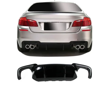 BMW 5 Series F10 Saloon Yrs 11-On Rear Diffuser M Performance Gloss Black