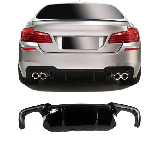 BMW 5 Series F10 Saloon Yrs 11-On Rear Diffuser M Performance Gloss Black