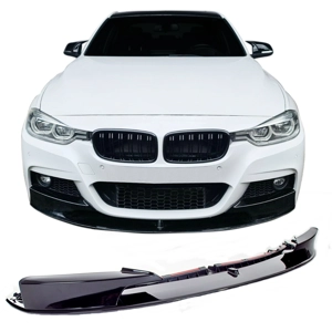 BMW F30 Yrs 11- Gloss Black M PERFORMANCE Front Bumper Lip Plastic 1Pc