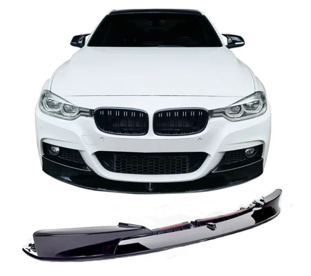 BMW F30 Yrs 11- Gloss Black M PERFORMANCE Front Bumper Lip Plastic 1Pc