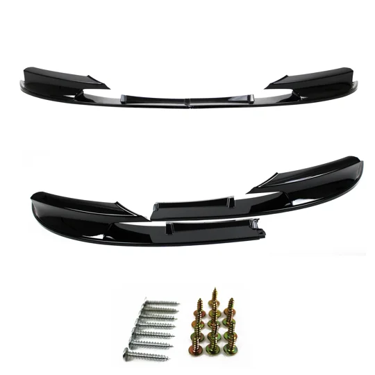 BMW F30 Yrs 11- Gloss Black M Performance Front Bumper Lip Plastic 2 Pc design
