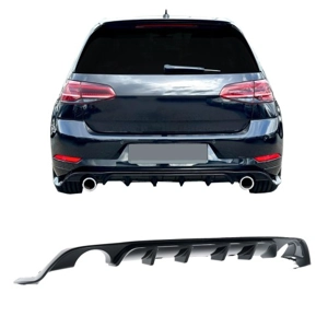 VW Golf Mk 7.5 VII Yrs 17-19 GTI Design Rear Bumper Diffuser