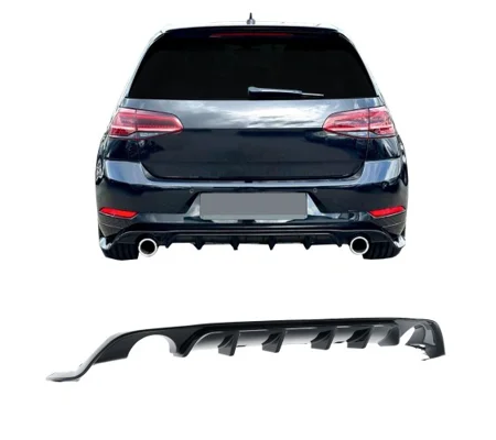 VW Golf Mk 7.5 VII Yrs 17-19 GTI Design Rear Bumper Diffuser