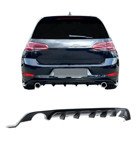 VW Golf Mk 7.5 VII Yrs 17-19 GTI Design Rear Bumper Diffuser