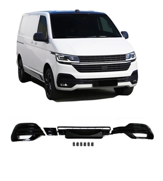 VW Transporter T6.1 Yrs 2019-2024 Gloss Black Lower Grill Set
