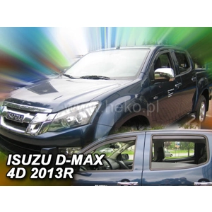 ISUZU D-MAX II 4D 2012-0 Brand New Heko 4 Piece Wind Deflectors 34005