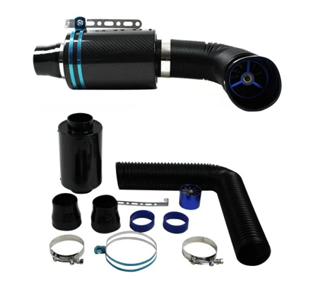 Real Carbon Power Sport Air Filter Induction Intake Kit Universa