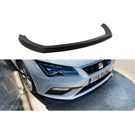 Seat Leon 5F FR 2017 - 2020 Gloss Black Front Bumper Lip Spoiler Splitter