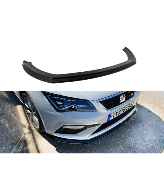Seat Leon 5F FR 2017 - 2020 Gloss Black Front Bumper Lip Spoiler Splitter
