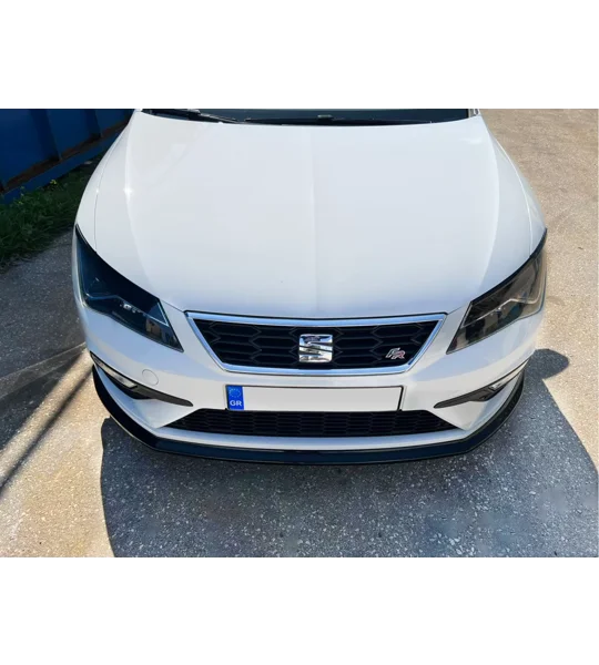 Seat Leon 5F FR 2017 - 2020 Gloss Black Front Bumper Lip Spoiler Splitter
