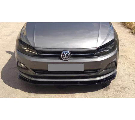 VW Polo MK6 2017 on Front Bumper Lip Spoiler Splitter