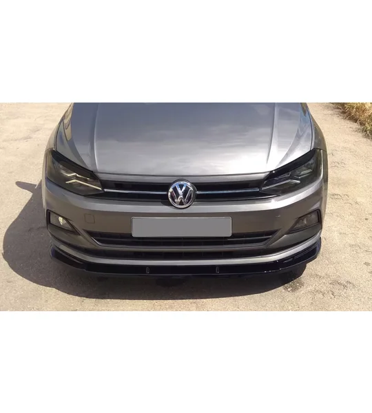 VW Polo MK6 2017 on Front Bumper Lip Spoiler Splitter