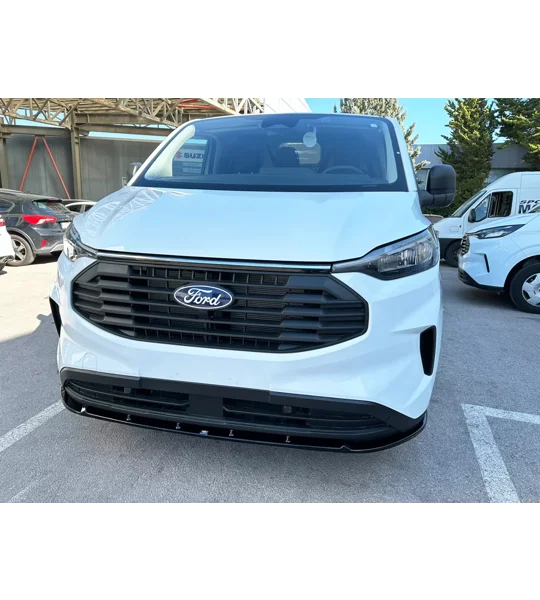 Ford Transit Custom 2023 on Gloss Black Standard Front Bumper Lip Splitter
