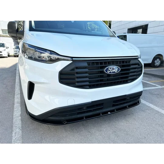 Ford Transit Custom 2023 on Gloss Black Standard Front Bumper Lip Splitter