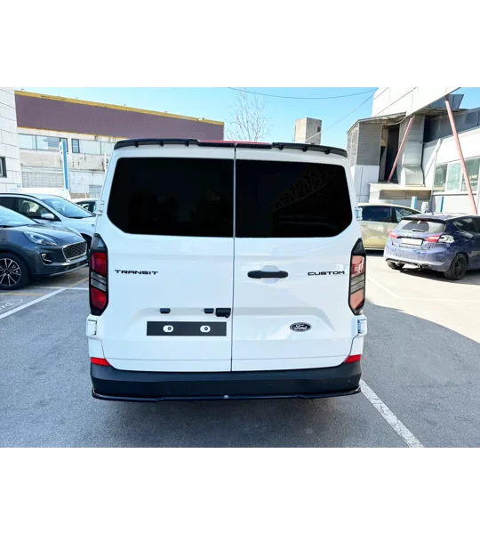 Ford Transit Custom 2023 on Gloss Black Rear Bumper Lip Diffuser