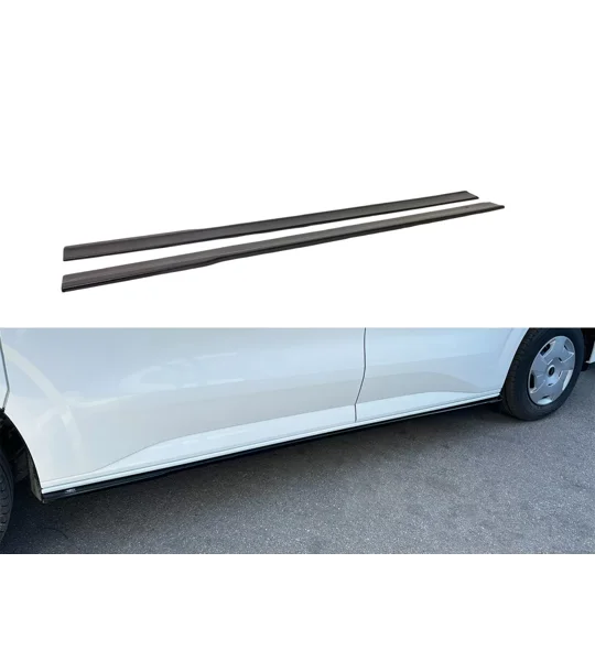 Ford Transit Custom 2023 on Gloss Black Standard SIde Skirt Diffusers Splitters Extensions