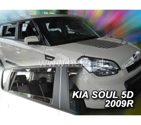 KIA SOUL 5D 2009-2014 Brand New Heko 4 Piece Wind Deflectors 20141