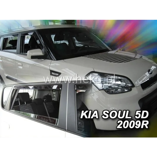 KIA SOUL 5D 2009-2014 Brand New Heko 4 Piece Wind Deflectors 20141