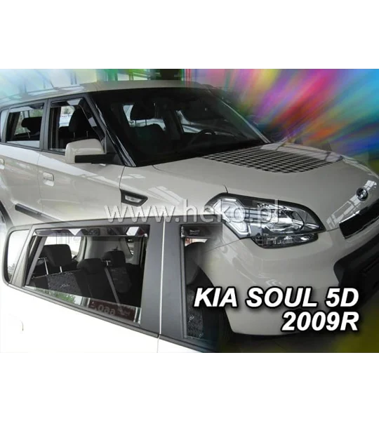 KIA SOUL 5D 2009-2014 Brand New Heko 4 Piece Wind Deflectors 20141