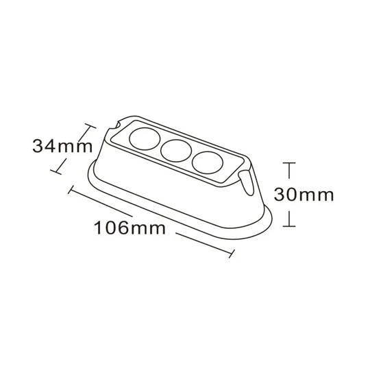 3 LED Strobe Grill Amber Truck Kamar 4x4 Agri Trailer Truck 12/24V