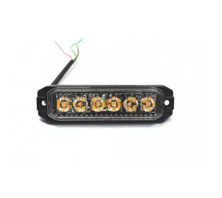 6 LED 18Watt Strobe Lamp Light Grill Amber Truck Kamar 4x4 Agri Trailer Truck 12/24V