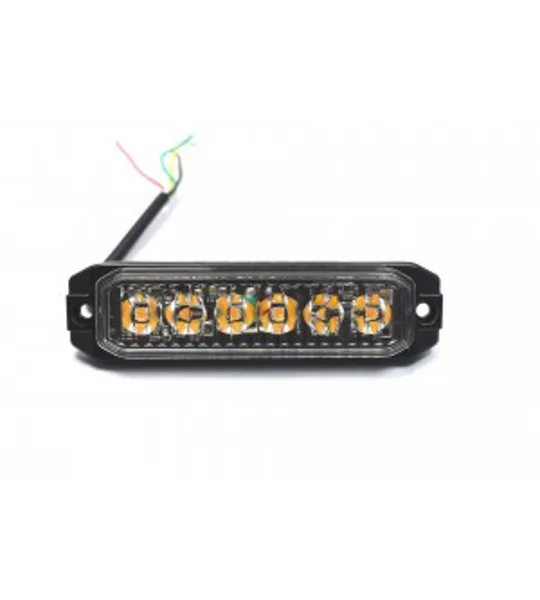 6 LED 18Watt Strobe Lamp Light Grill Amber Truck Kamar 4x4 Agri Trailer Truck 12/24V